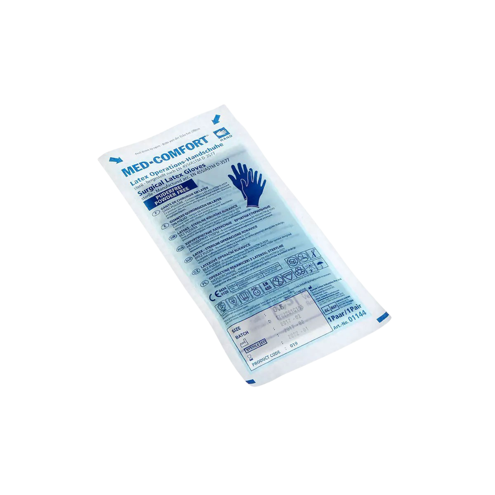 Med-Comfort Surgical Gloves, Latex, 50 pairs