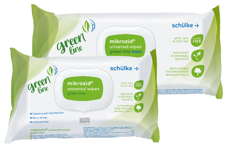 Schülke mikrozid® universal wipes Green Line Softpack 114 wipes