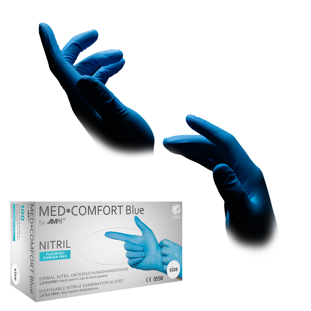 Bleu Med-Confort, Nitrile, 100pcs
