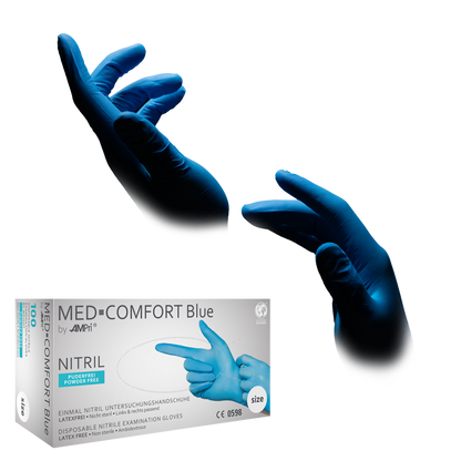 Bleu Med-Confort, Nitrile, 100pcs