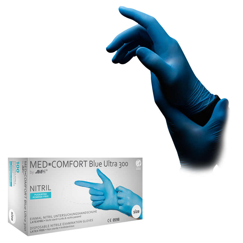 Med-Comfort Blue Ultra 300, Nitrile, 100pièces