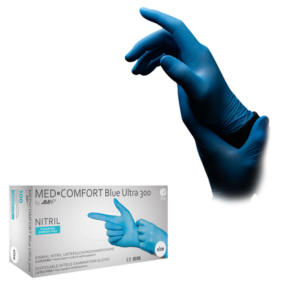 Med-Comfort Blue Ultra 300, Nitrile, 100pièces