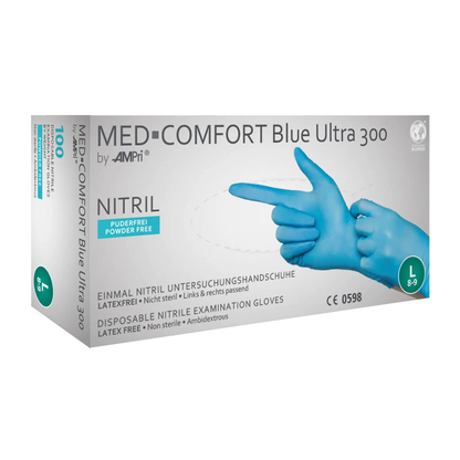 Med-Comfort Blue Ultra 300, Nitrile, 100pièces